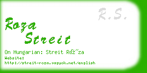 roza streit business card
